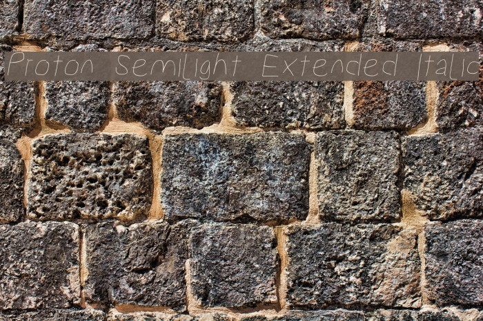 Proton Semilight Extended Italic Example 3