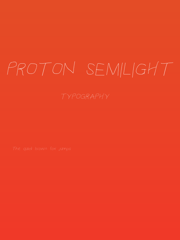 Proton Semilight Extended Italic Poster