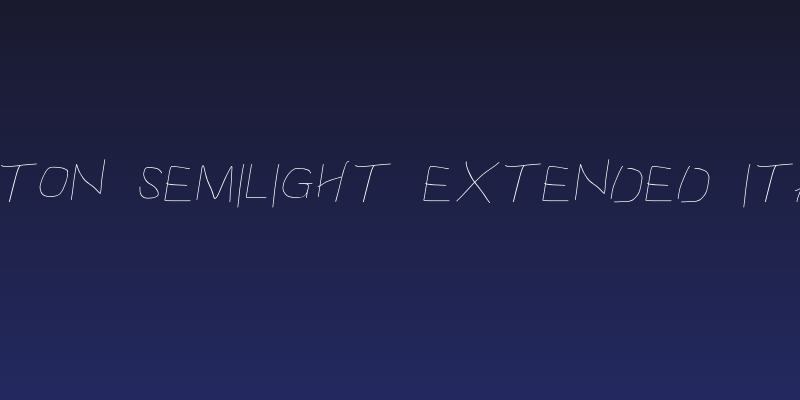 Proton Semilight Extended Italic Social Header