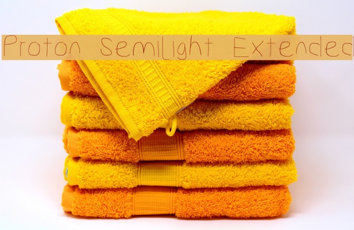 Proton Semilight Extended Font examples