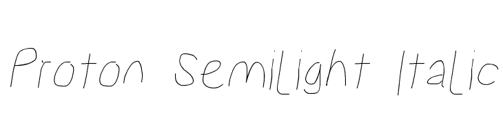 Proton Semilight Italic  font caratteri gratis
