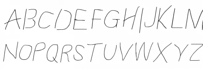 Proton Semilight Italic フォント 大文字