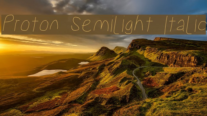 Proton Semilight Italic Example 2