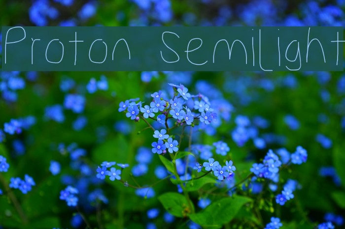 Proton Semilight Font examples