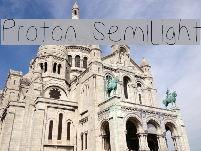 Proton Semilight Font examples