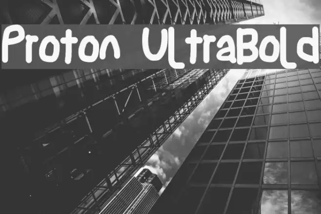 Proton UltraBold Font examples