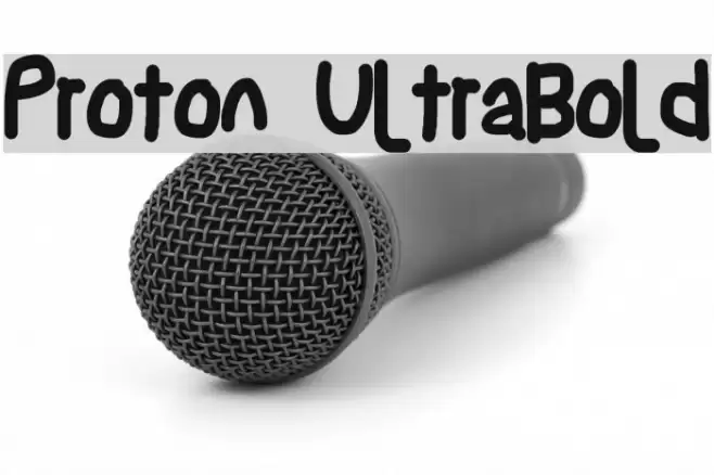 Proton UltraBold Font examples