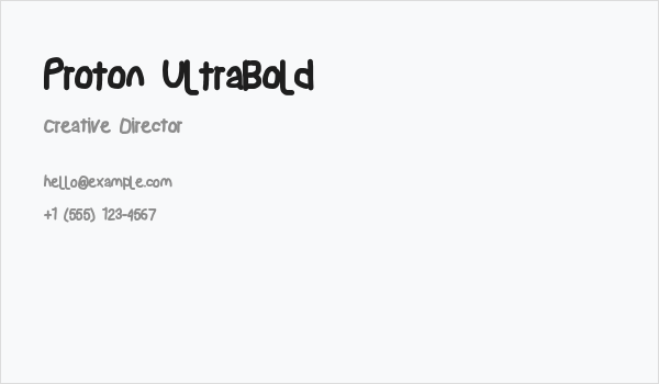 Proton UltraBold Business Card