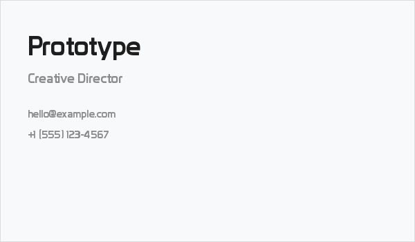 Prototype Business Card