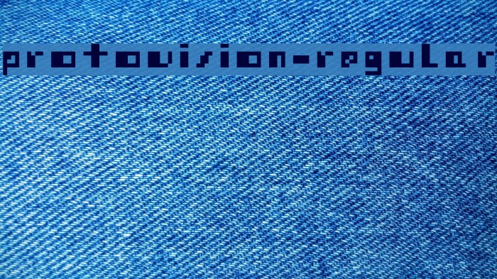 Protovision-Regular Font examples