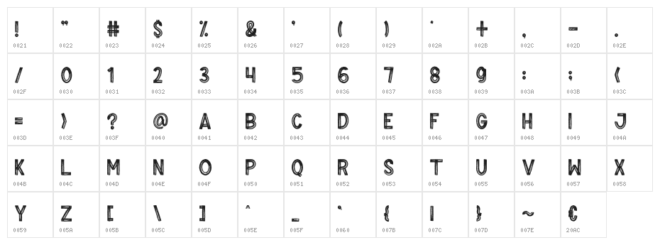 Proud-Regular Character Map