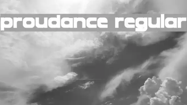 Proudance Regular Font examples