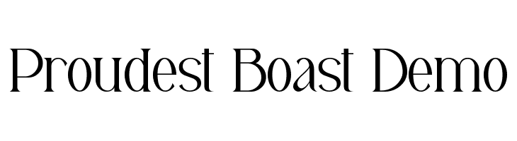Proudest Boast Demo  لخطوط تنزيل