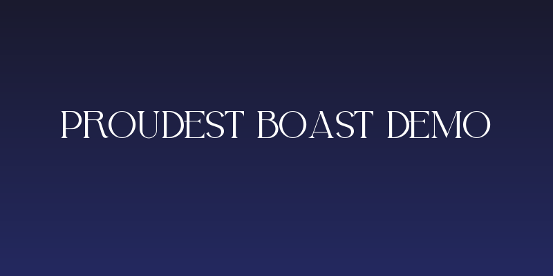 Proudest Boast Demo Social Header