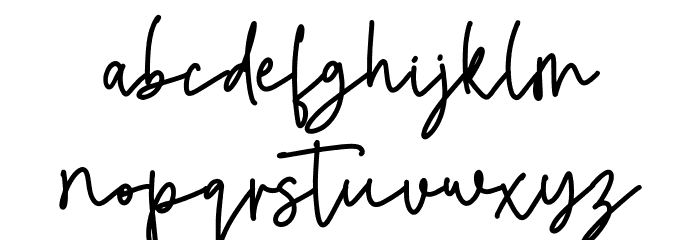 Proudly Font LOWERCASE