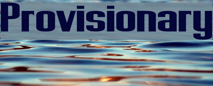 Provisionary Font examples