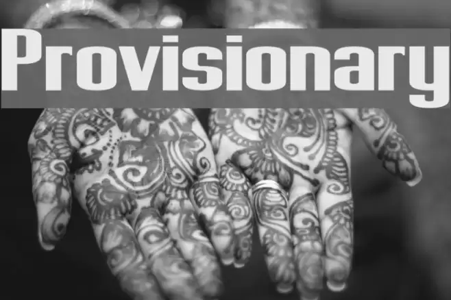 Provisionary Font examples