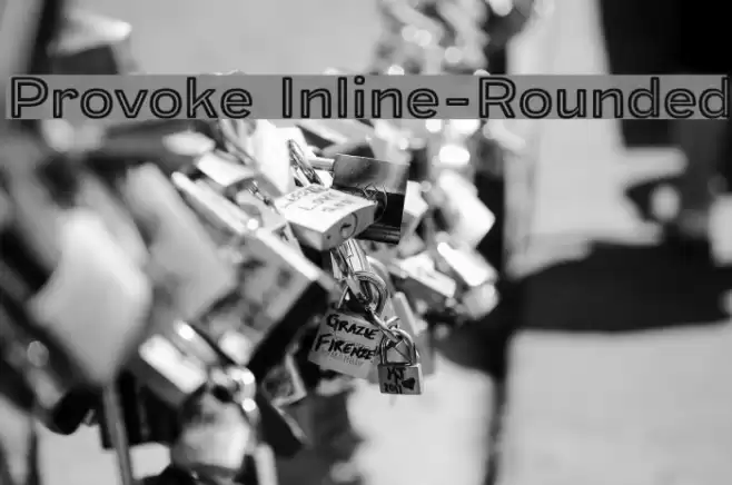 Provoke Inline-Rounded Font examples