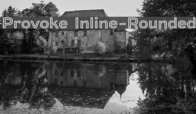 Provoke Inline-Rounded Font examples