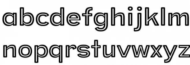 Provoke Inline-Rounded Caratteri MINUSCOLO