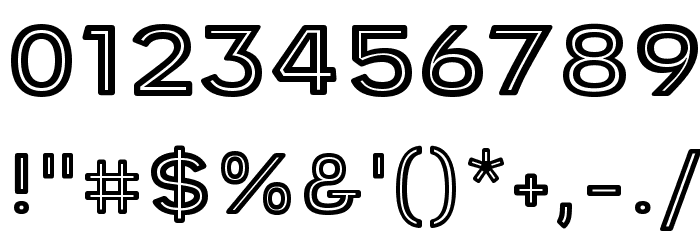 Provoke Inline-Thin-Rounded Font OTHER CHARS