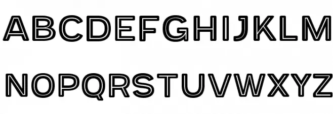Provoke Inline-Thin-Rounded Schriftart Groß