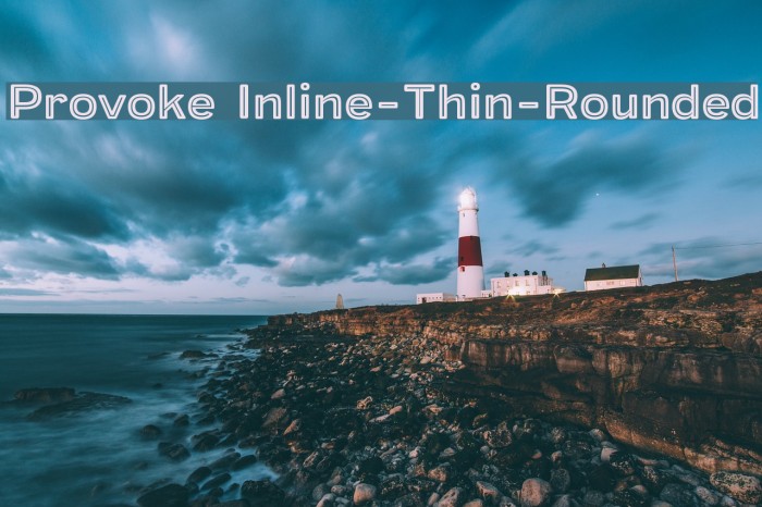Provoke Inline-Thin-Rounded Font examples