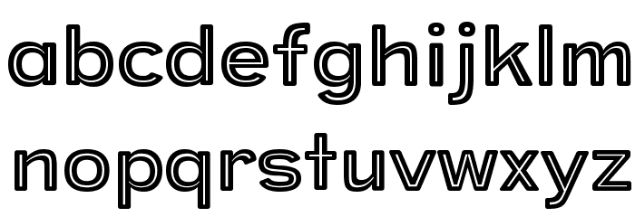 Provoke Inline-Thin-Rounded Font LOWERCASE