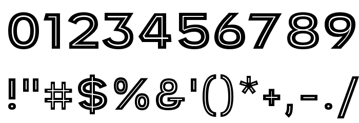 Provoke Inline-Thin Font OTHER CHARS