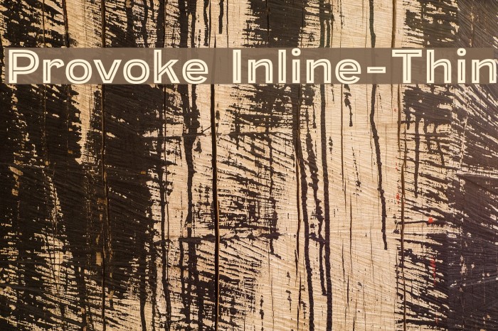 Provoke Inline-Thin Font examples