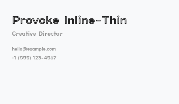 Provoke Inline-Thin Business Card