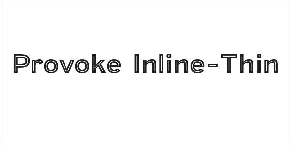 Provoke Inline-Thin Logo