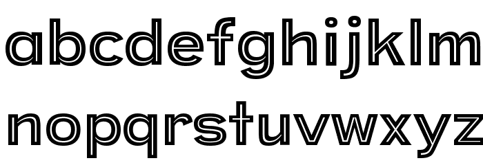 Provoke Inline-Thin Font LOWERCASE