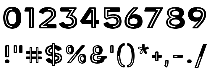 Provoke Partial-Inline-Rounded Font OTHER CHARS