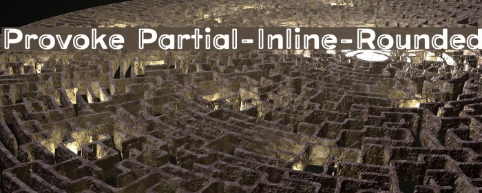 Provoke Partial-Inline-Rounded Font examples