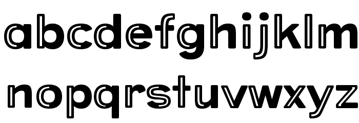 Provoke Partial-Inline-Rounded Font LOWERCASE