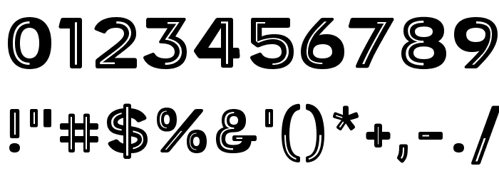 Provoke Partial-Inline-Thin-Rounded Font OTHER CHARS