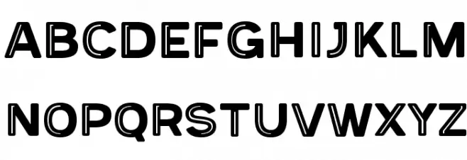Provoke Partial-Inline-Thin-Rounded Font Litere mari