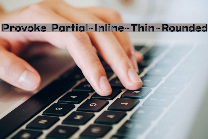 Provoke Partial-Inline-Thin-Rounded Font examples