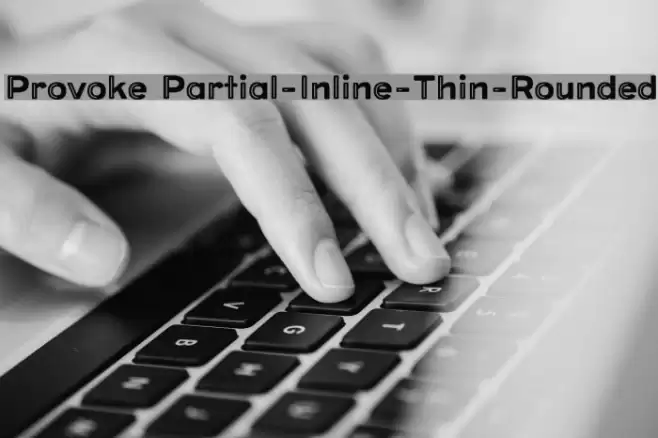 Provoke Partial-Inline-Thin-Rounded Font examples