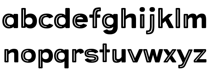Provoke Partial-Inline-Thin-Rounded Font LOWERCASE