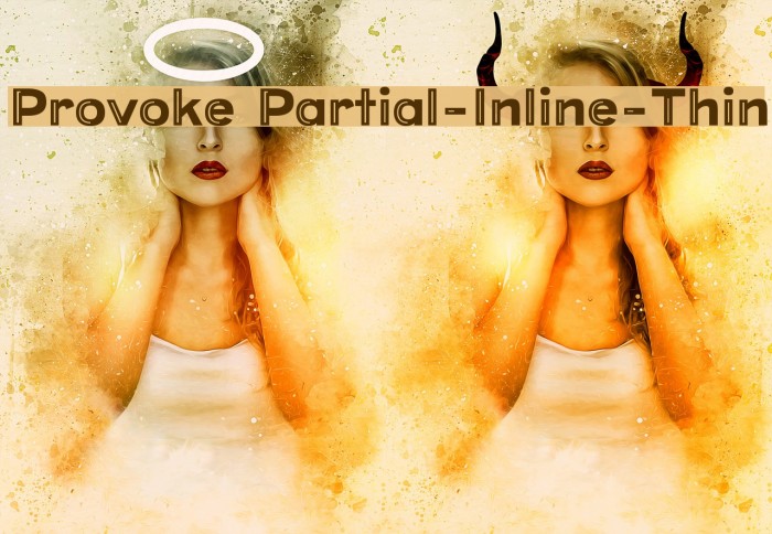 Provoke Partial-Inline-Thin Font examples