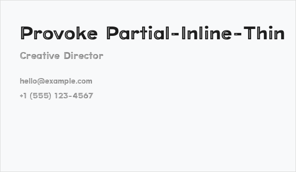 Provoke Partial-Inline-Thin Business Card