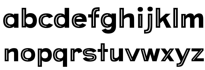 Provoke Partial-Inline-Thin Font LOWERCASE