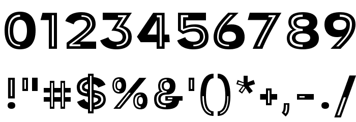 Provoke Partial-Inline Font OTHER CHARS