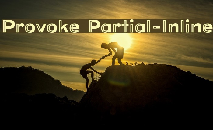 Provoke Partial-Inline Font examples