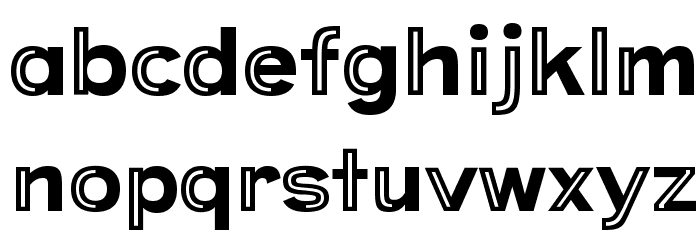 Provoke Partial-Inline Font LOWERCASE