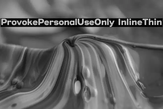 Provoke-Personal-Use-Only Inline-Thin Font examples