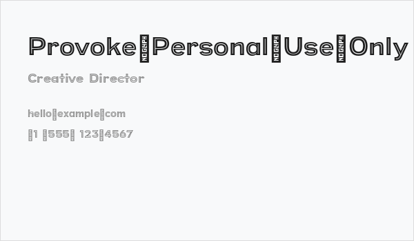 Provoke-Personal-Use-Only Inline-Thin Business Card