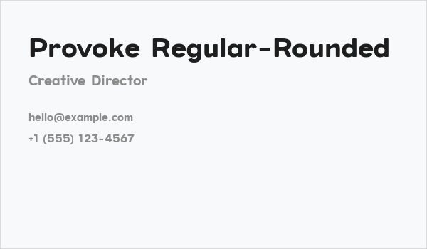 Provoke Regular-Rounded Business Card